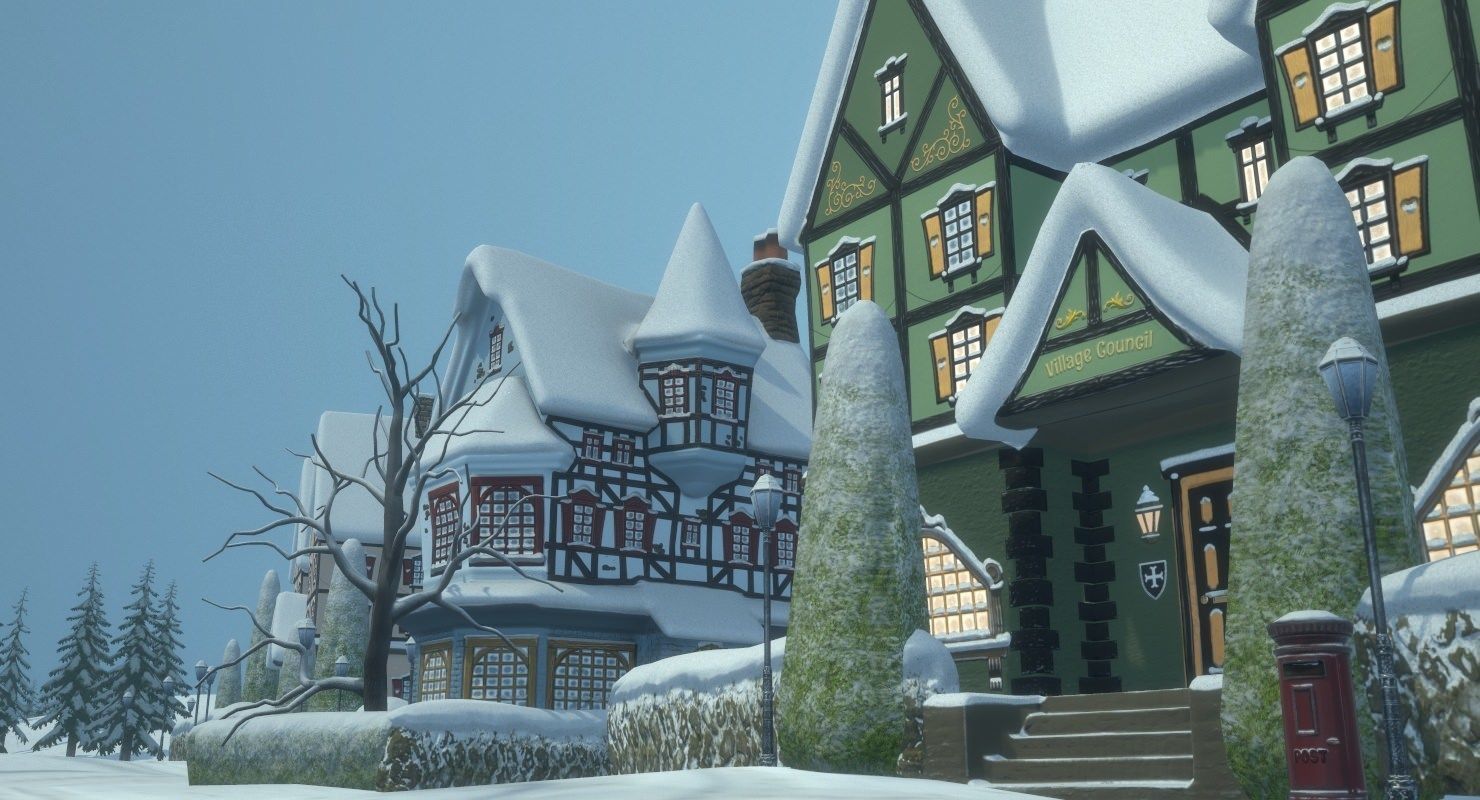 Winterville set Low-poly 3D model_31