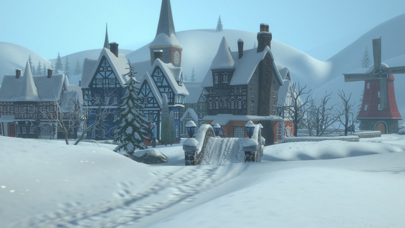 Winterville set Low-poly 3D model_24
