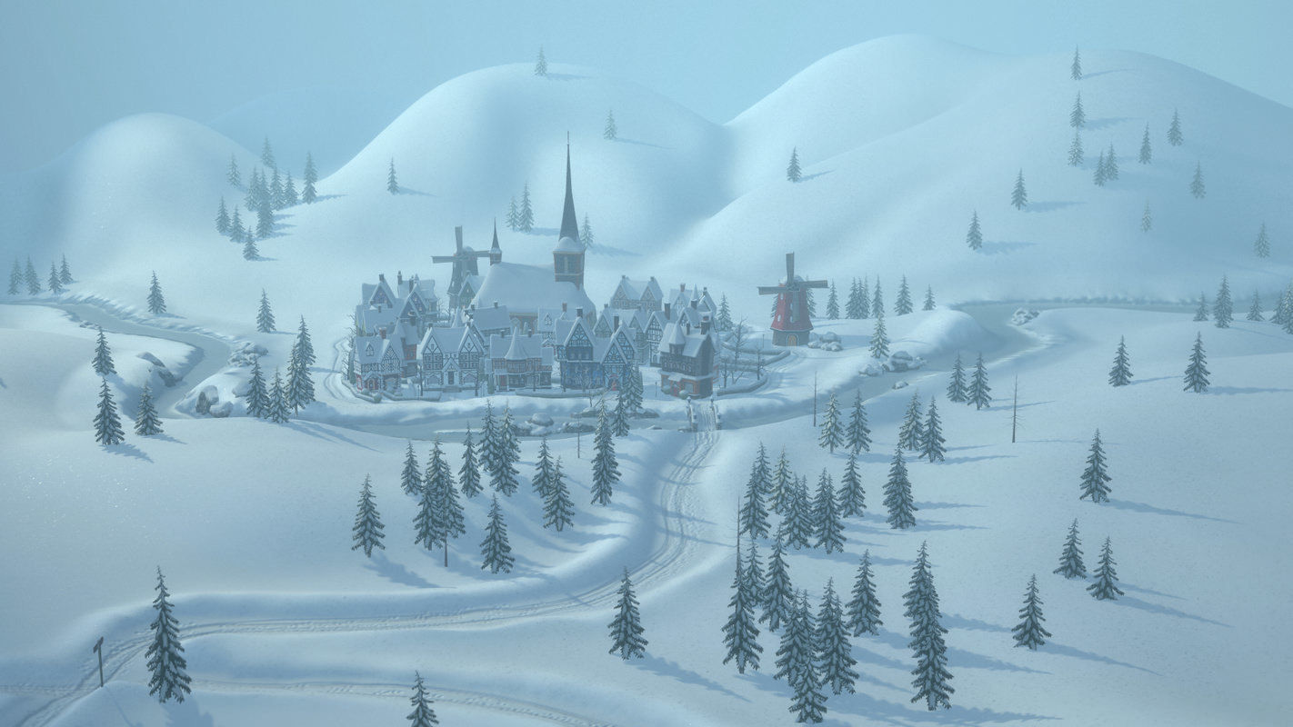 Winterville set Low-poly 3D model_18