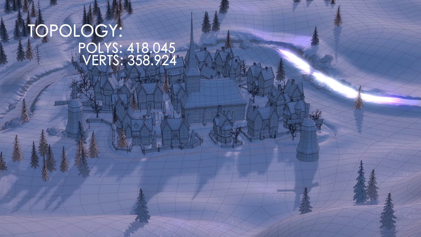 Winterville set Low-poly 3D model_72