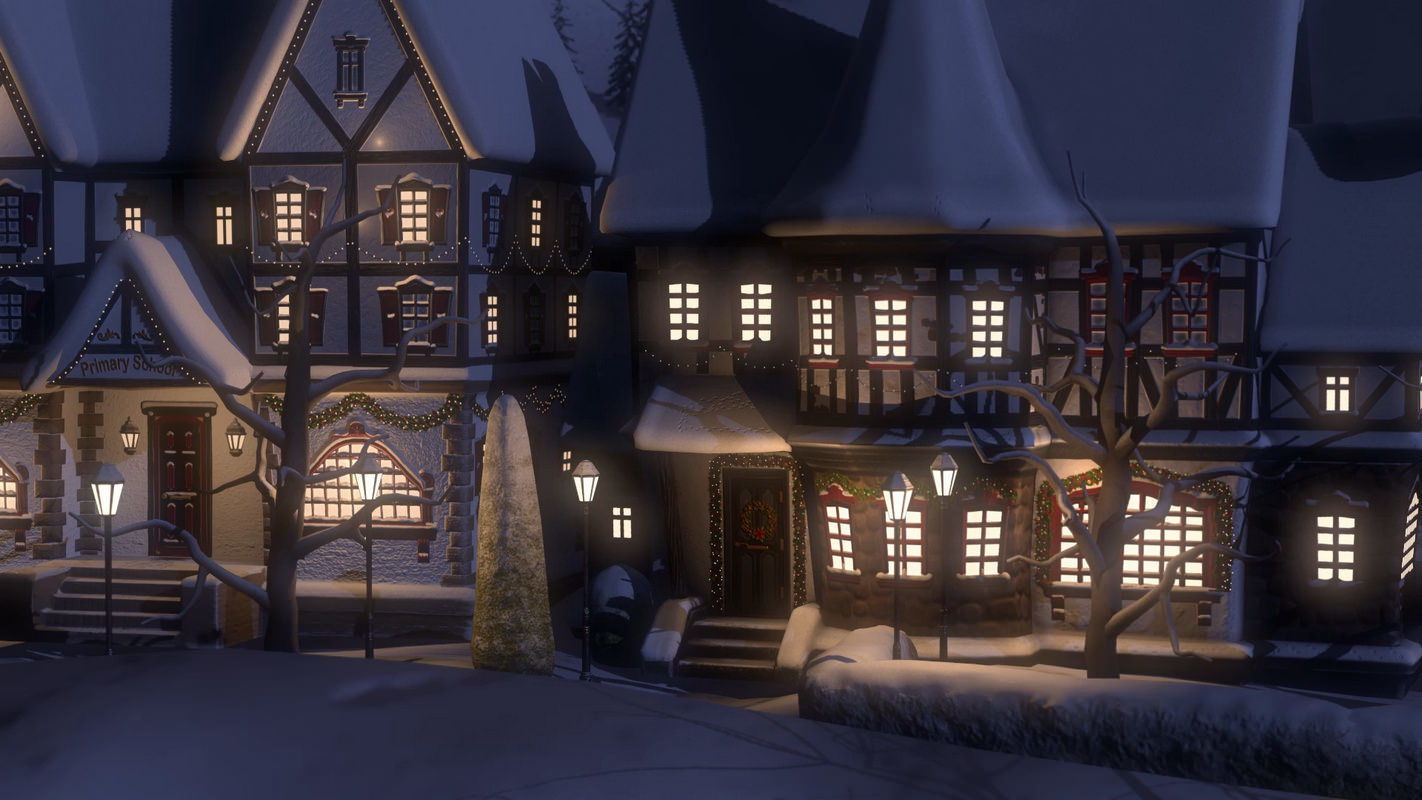 Winterville set Low-poly 3D model_63