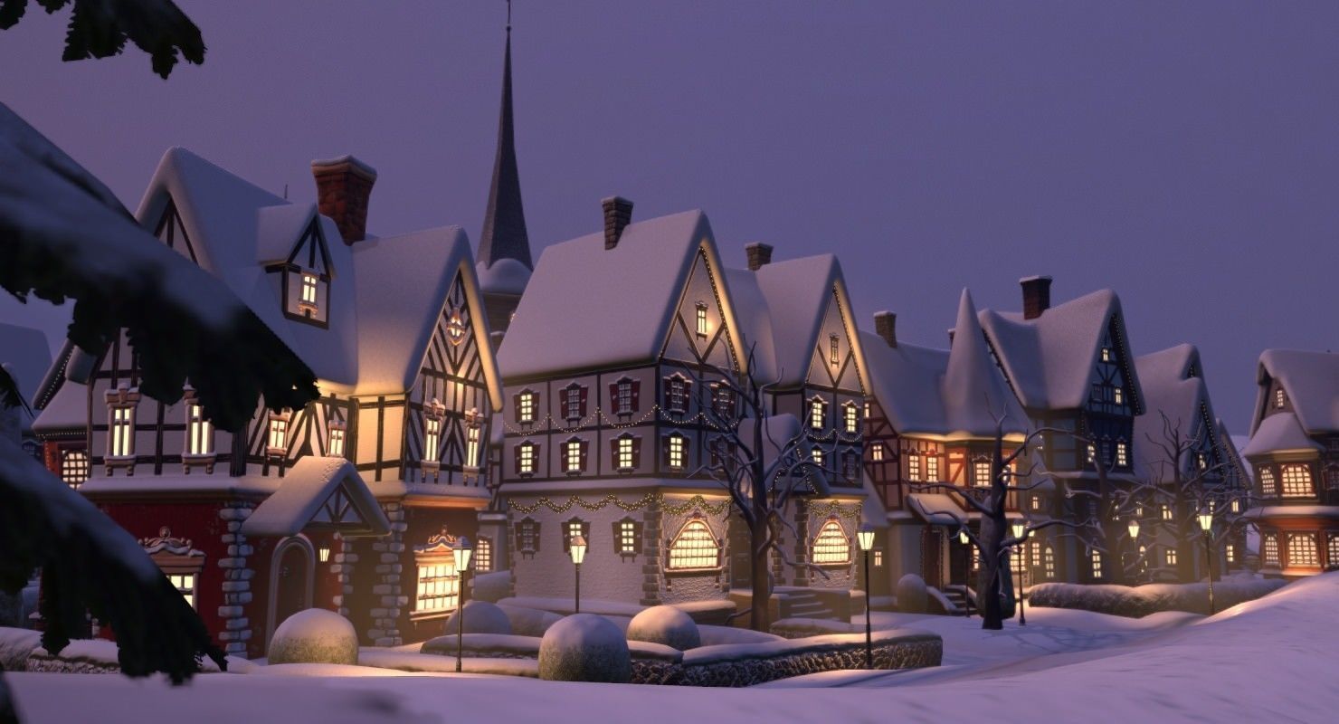 Winterville set Low-poly 3D model_50