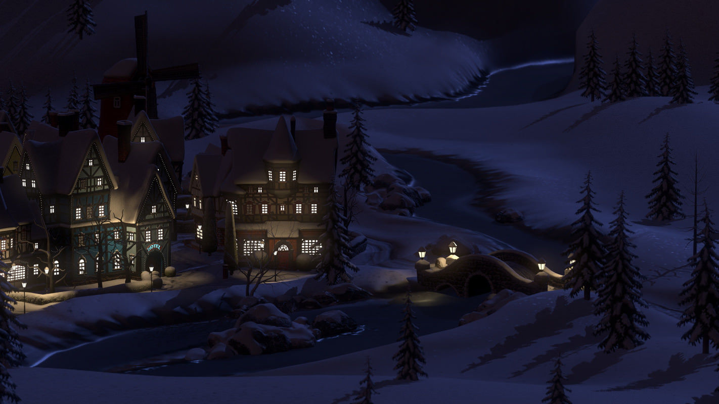 Winterville set Low-poly 3D model_61