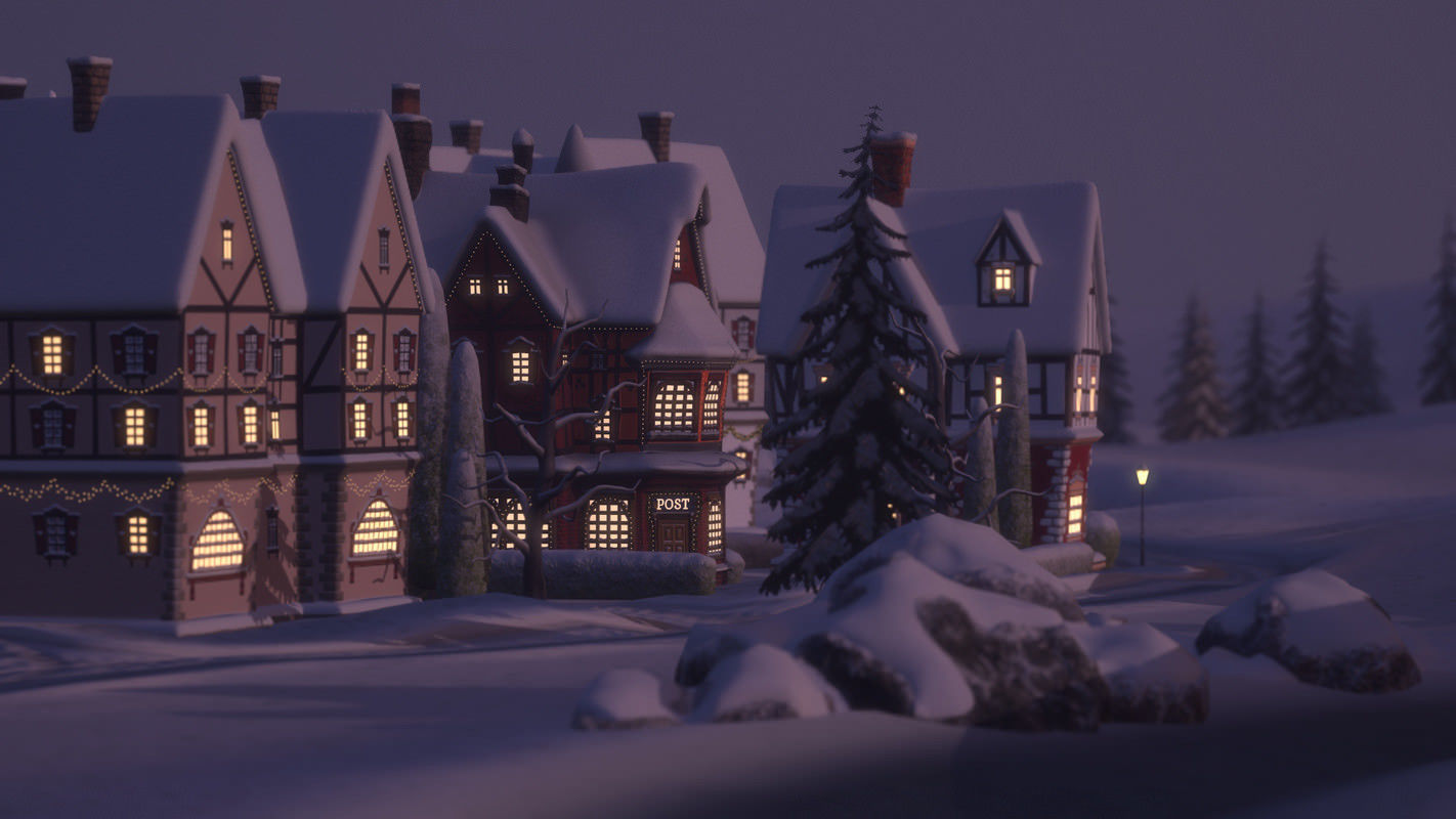 Winterville set Low-poly 3D model_55