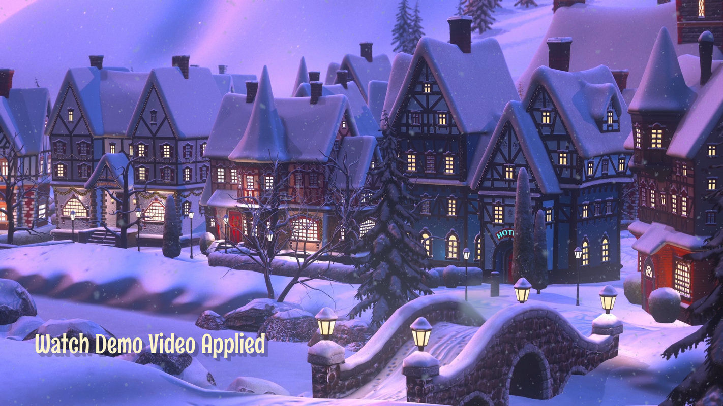 Winterville set Low-poly 3D model_78