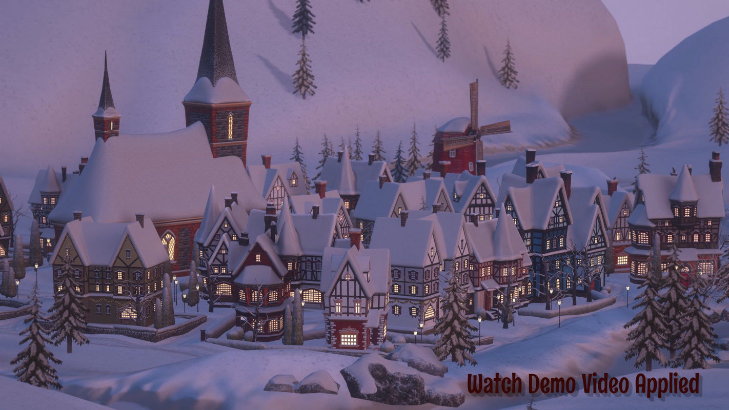 Winterville set Low-poly 3D model_42