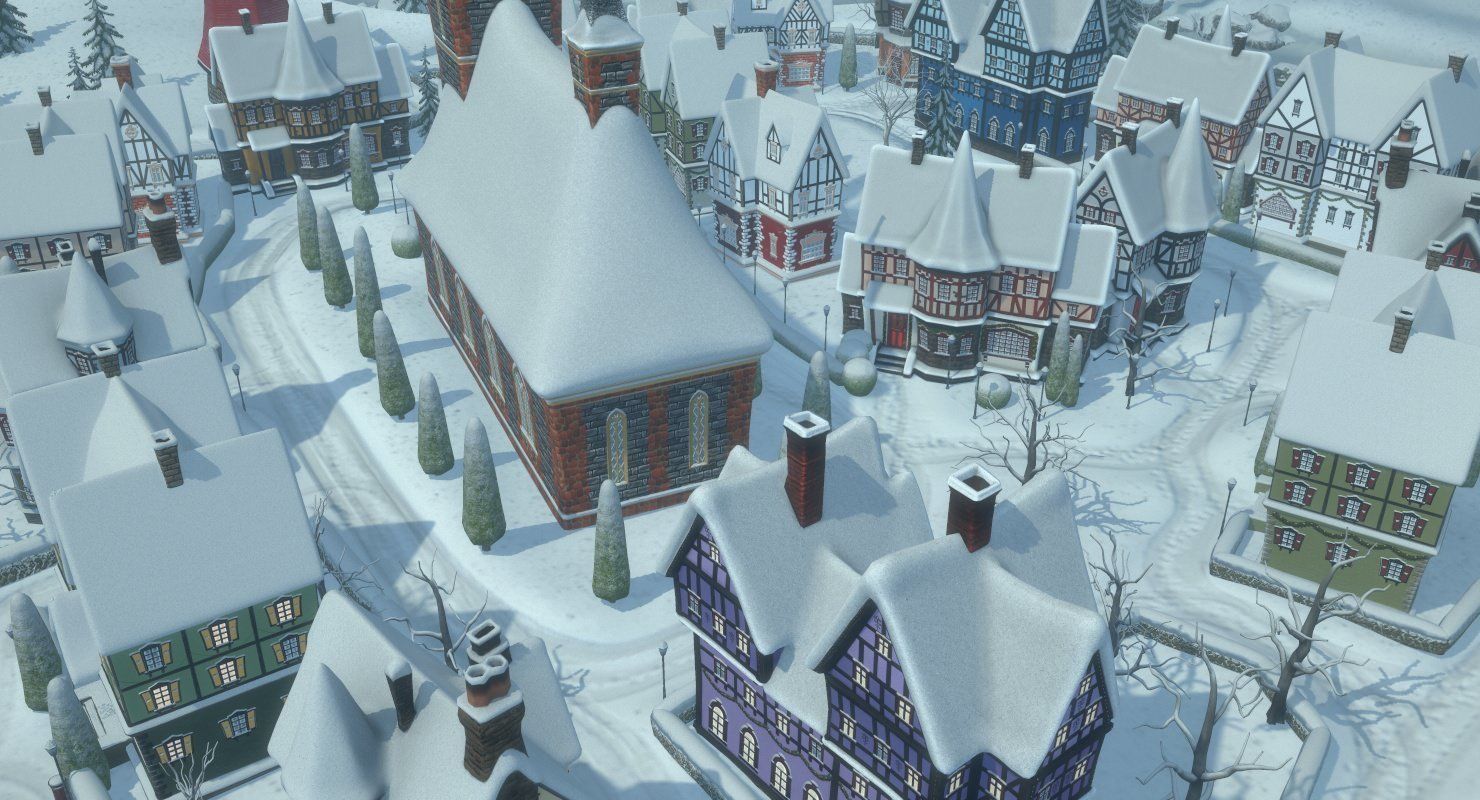 Winterville set Low-poly 3D model_35