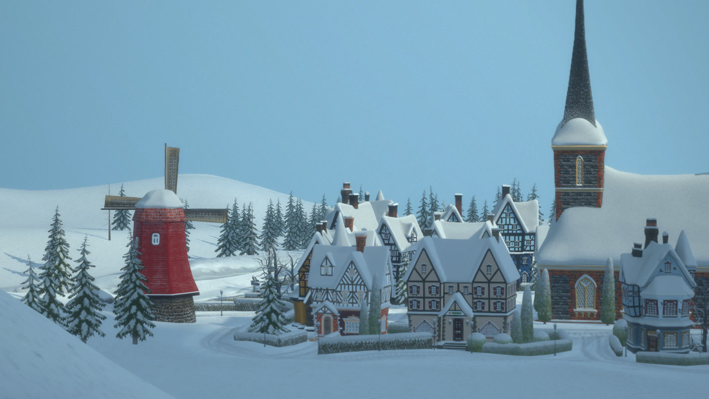 Winterville set Low-poly 3D model_8