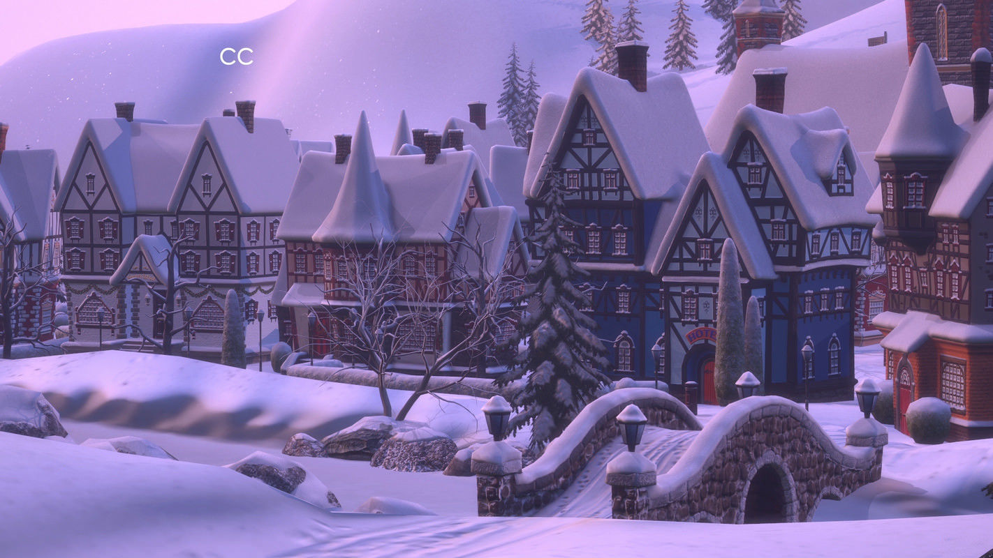 Winterville set Low-poly 3D model_77