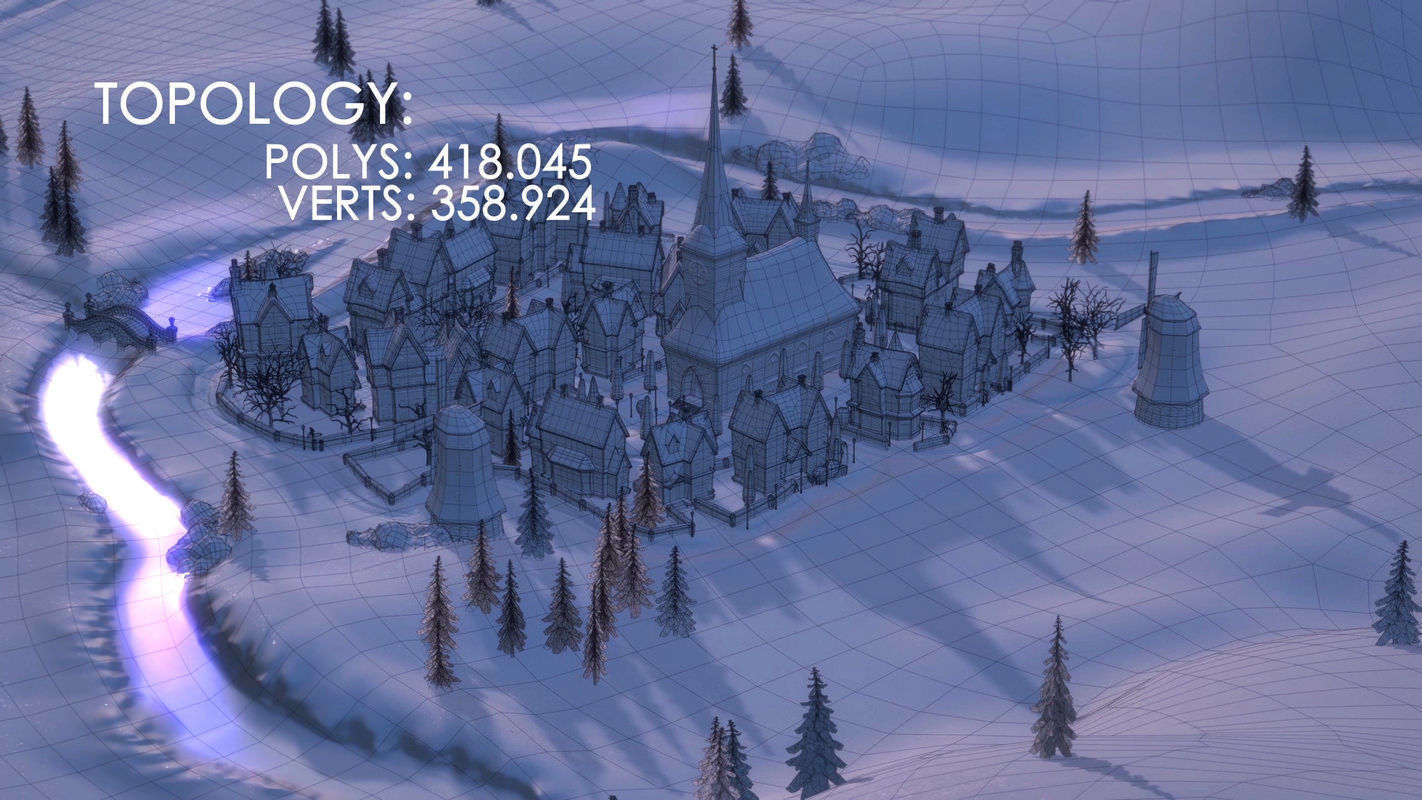 Winterville set Low-poly 3D model_71