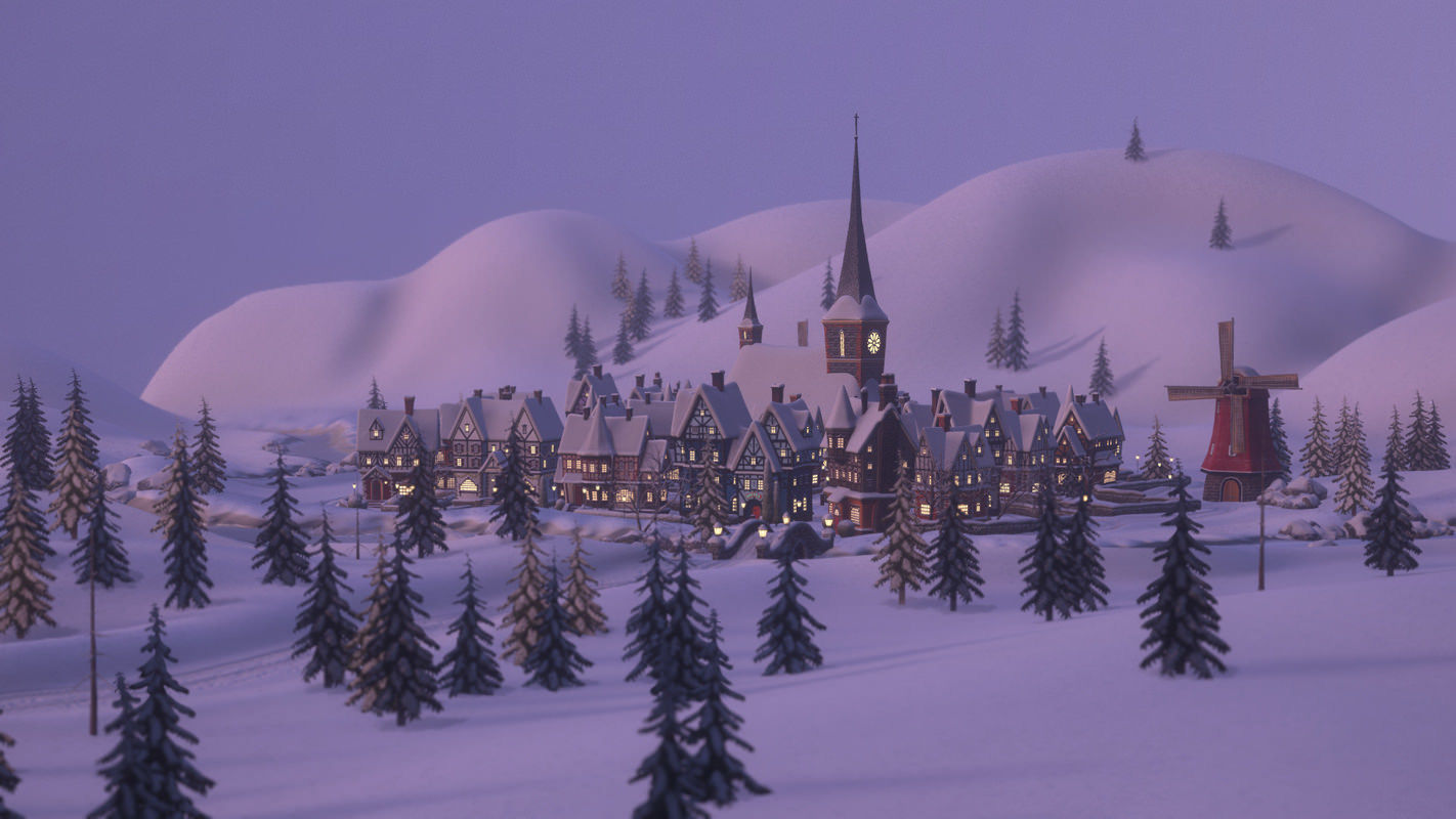 Winterville set Low-poly 3D model_40