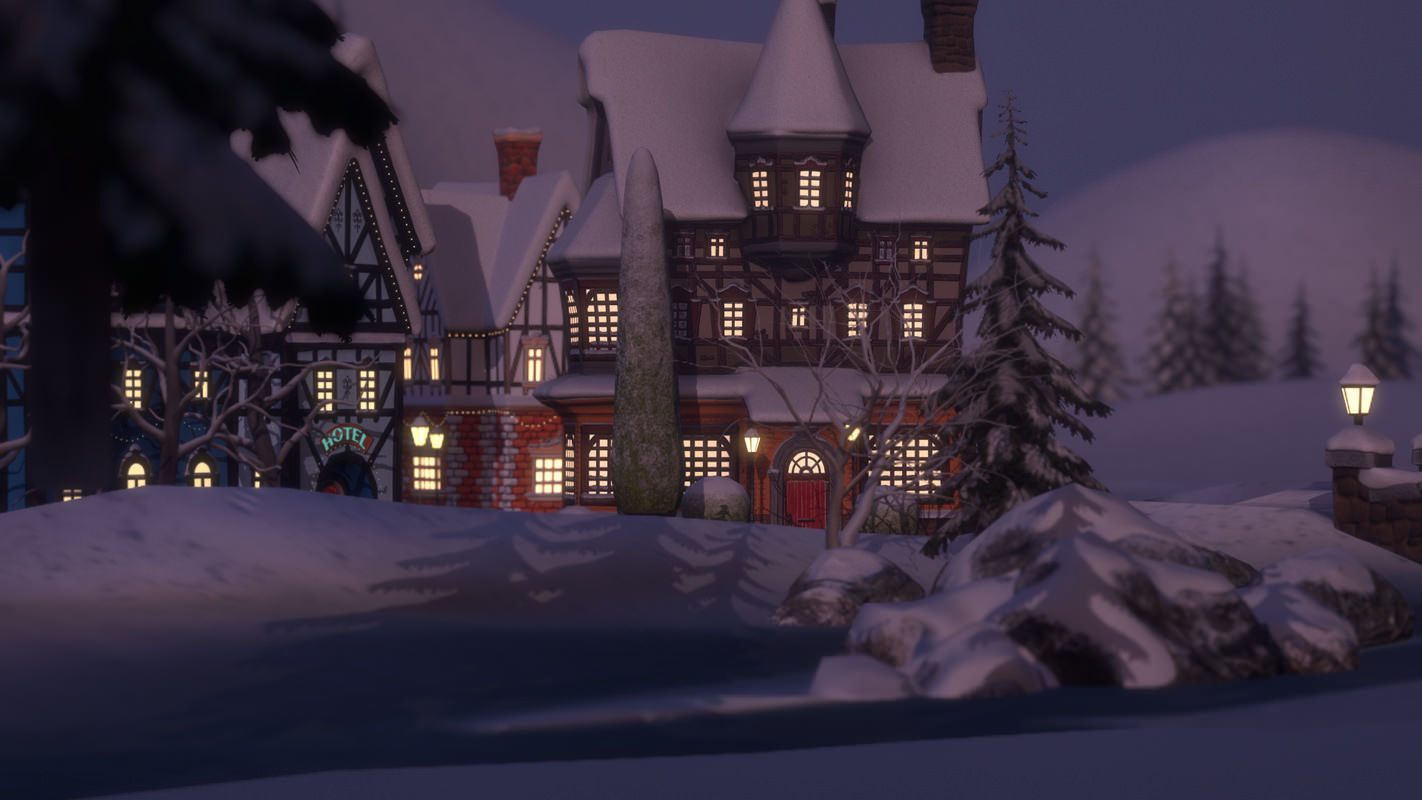 Winterville set Low-poly 3D model_57