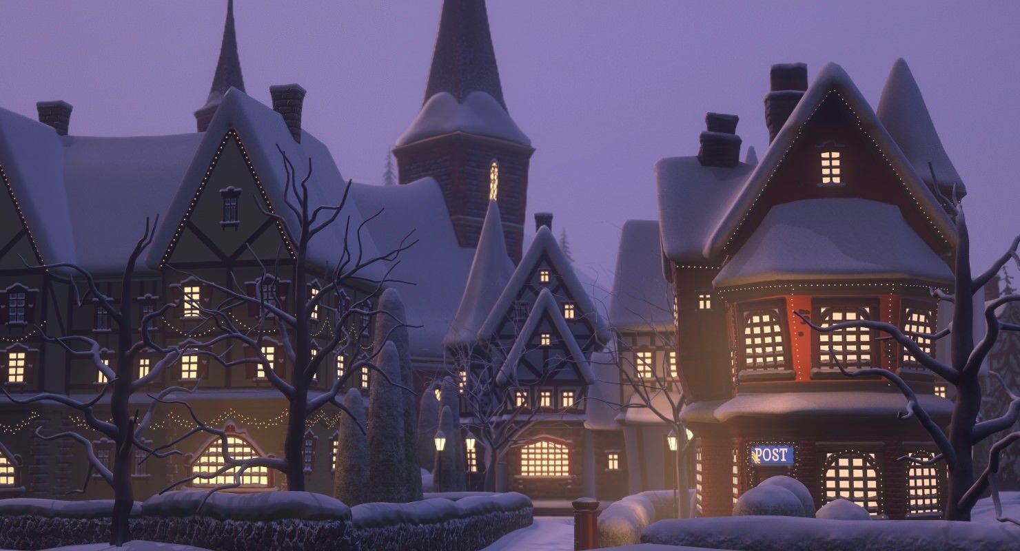 Winterville set Low-poly 3D model_47