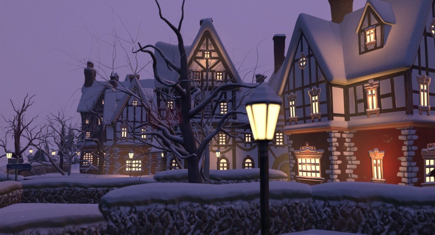 Winterville set Low-poly 3D model_51