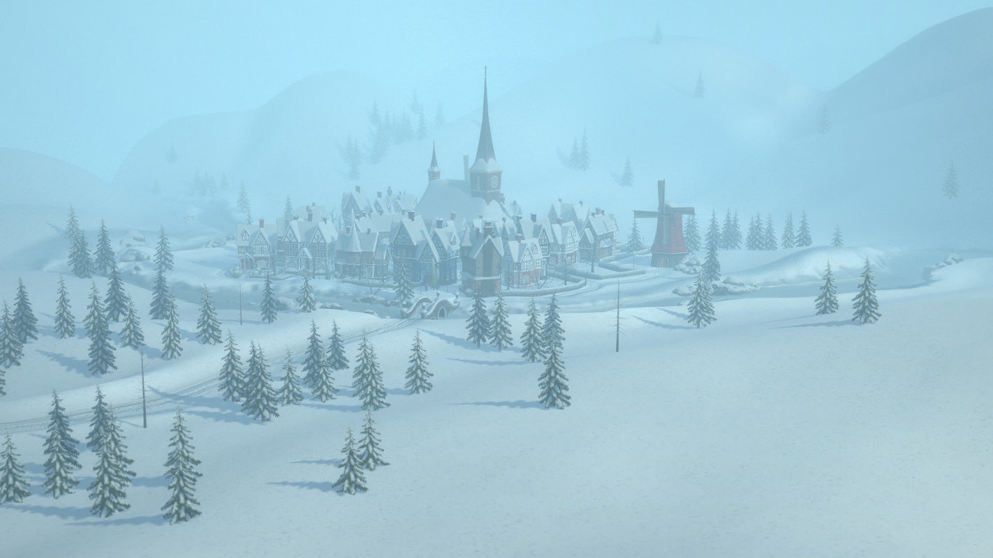 Winterville set Low-poly 3D model_19