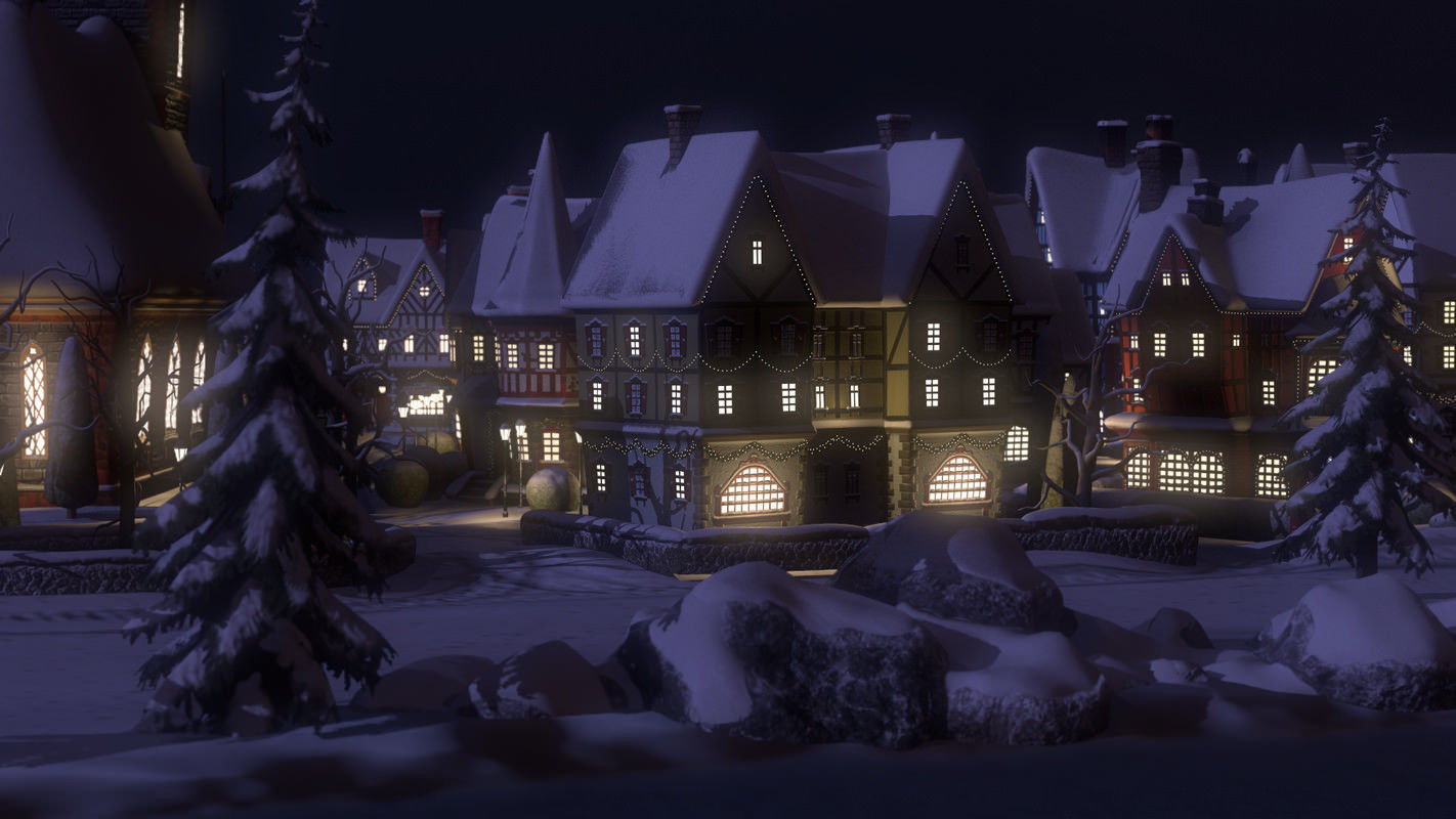 Winterville set Low-poly 3D model_65