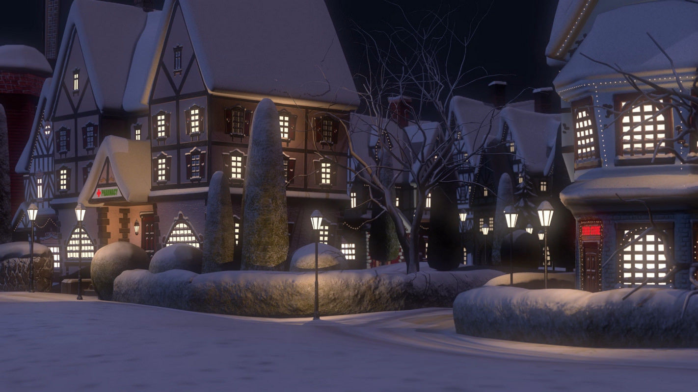 Winterville set Low-poly 3D model_60
