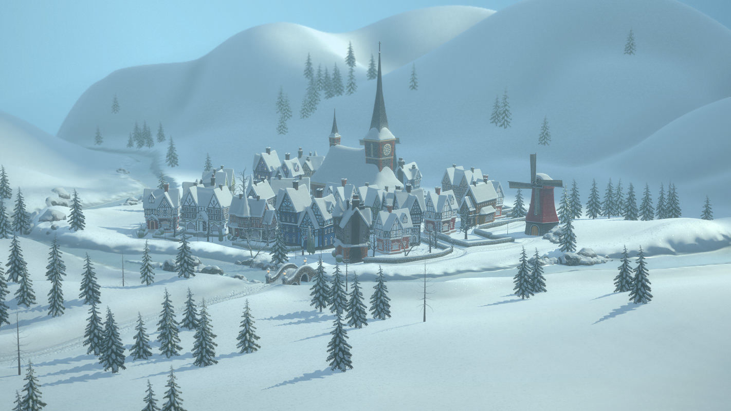 Winterville set Low-poly 3D model_4