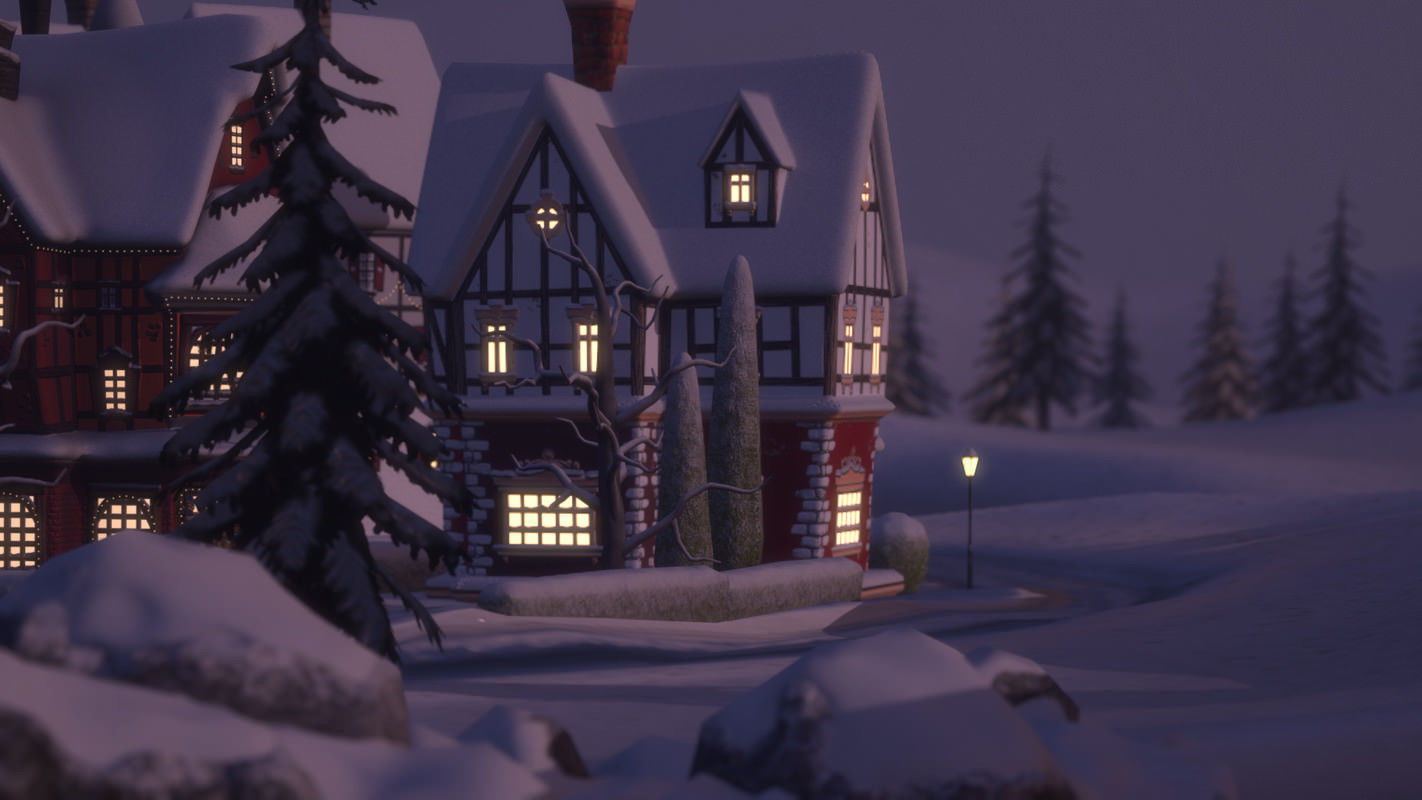 Winterville set Low-poly 3D model_54