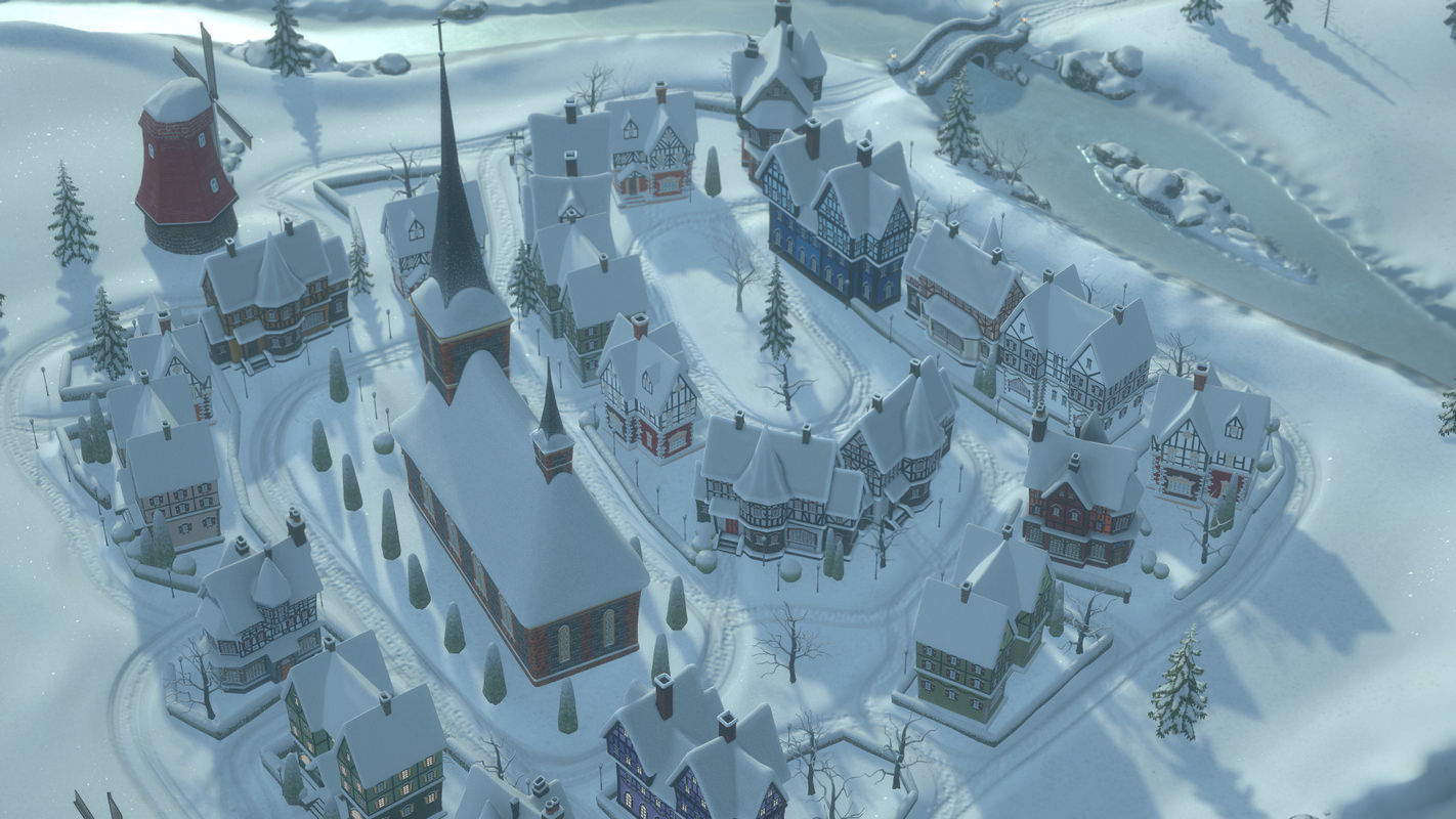 Winterville set Low-poly 3D model_7