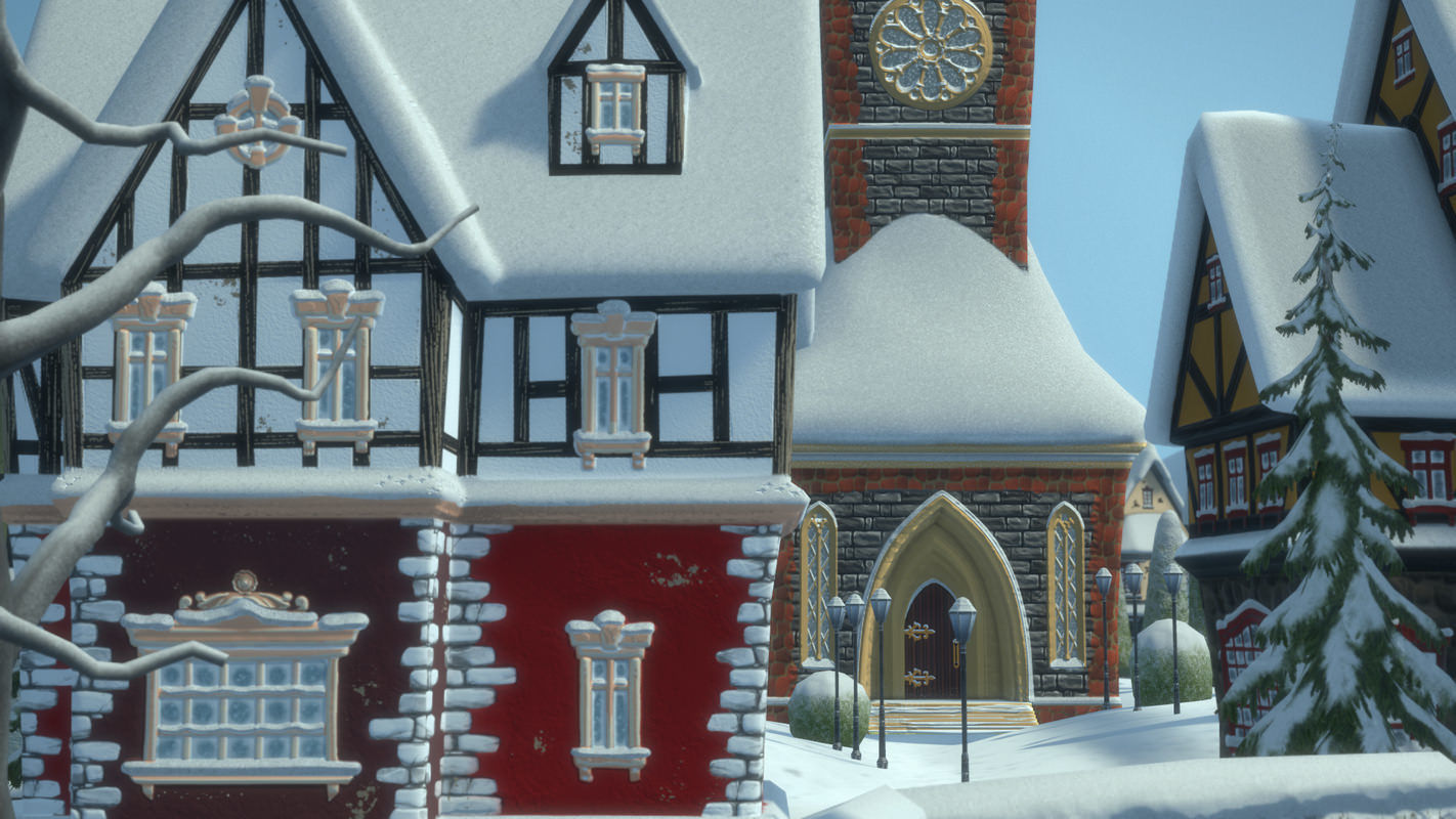 Winterville set Low-poly 3D model_13
