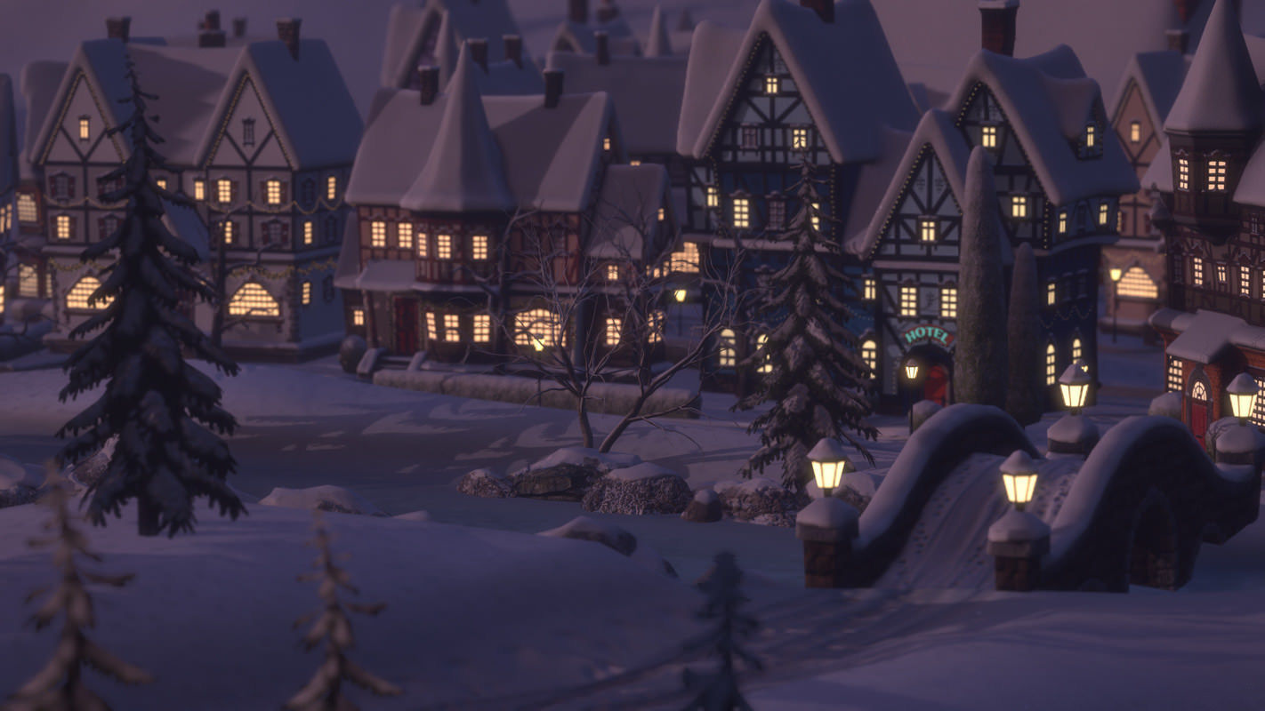 Winterville set Low-poly 3D model_53