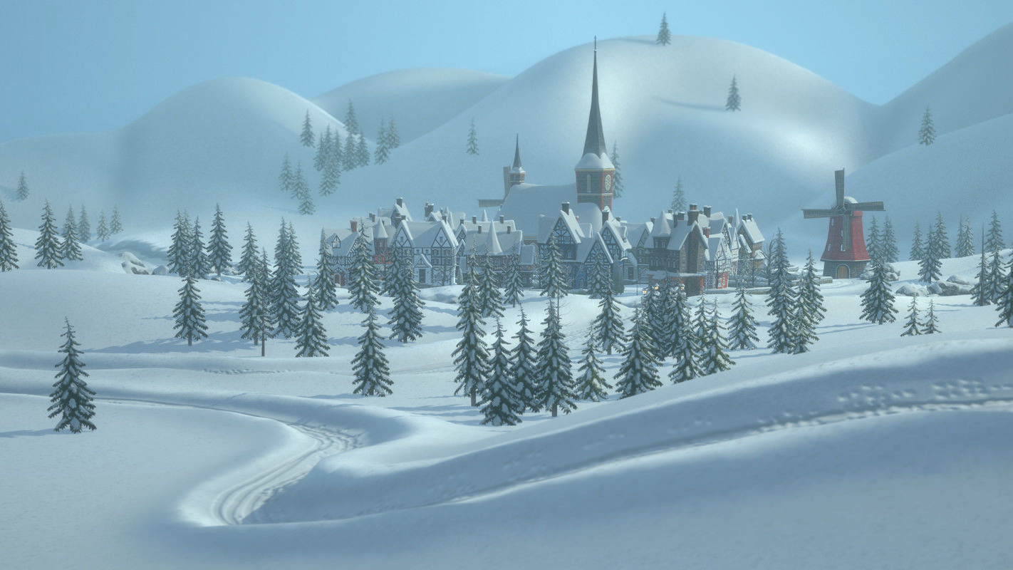 Winterville set Low-poly 3D model_5