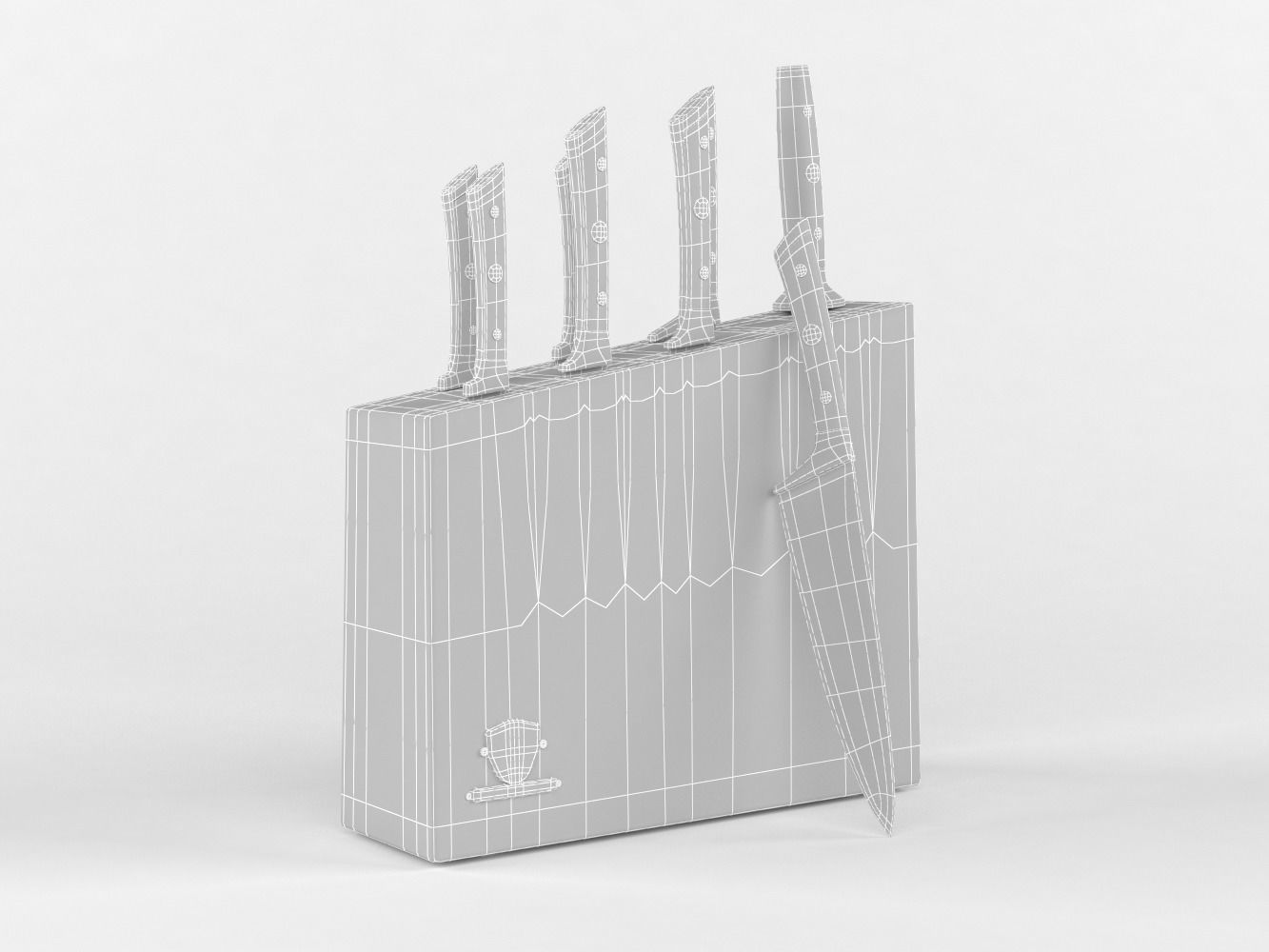 DALSTRONG Knife Set Block 3D model_11