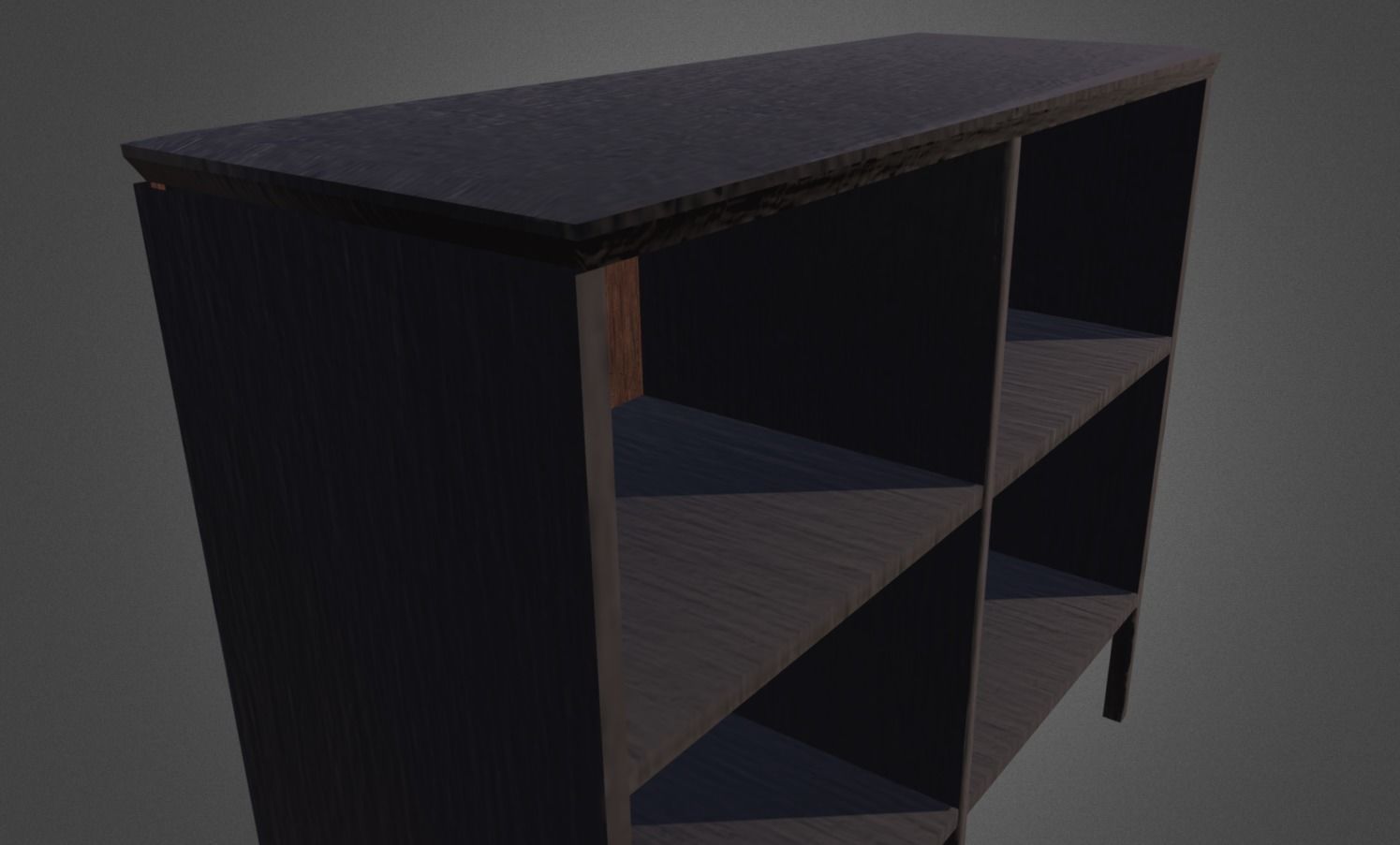 Bookcase Low-poly 3D model_2