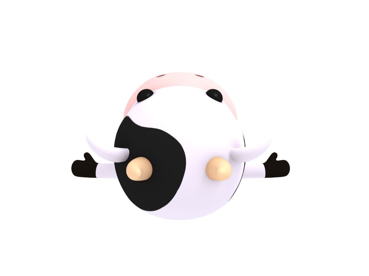 Rigged Cow 3D model_9