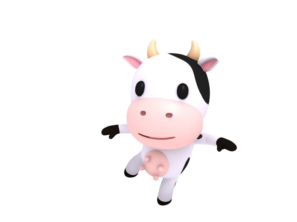 Rigged Cow 3D model_2