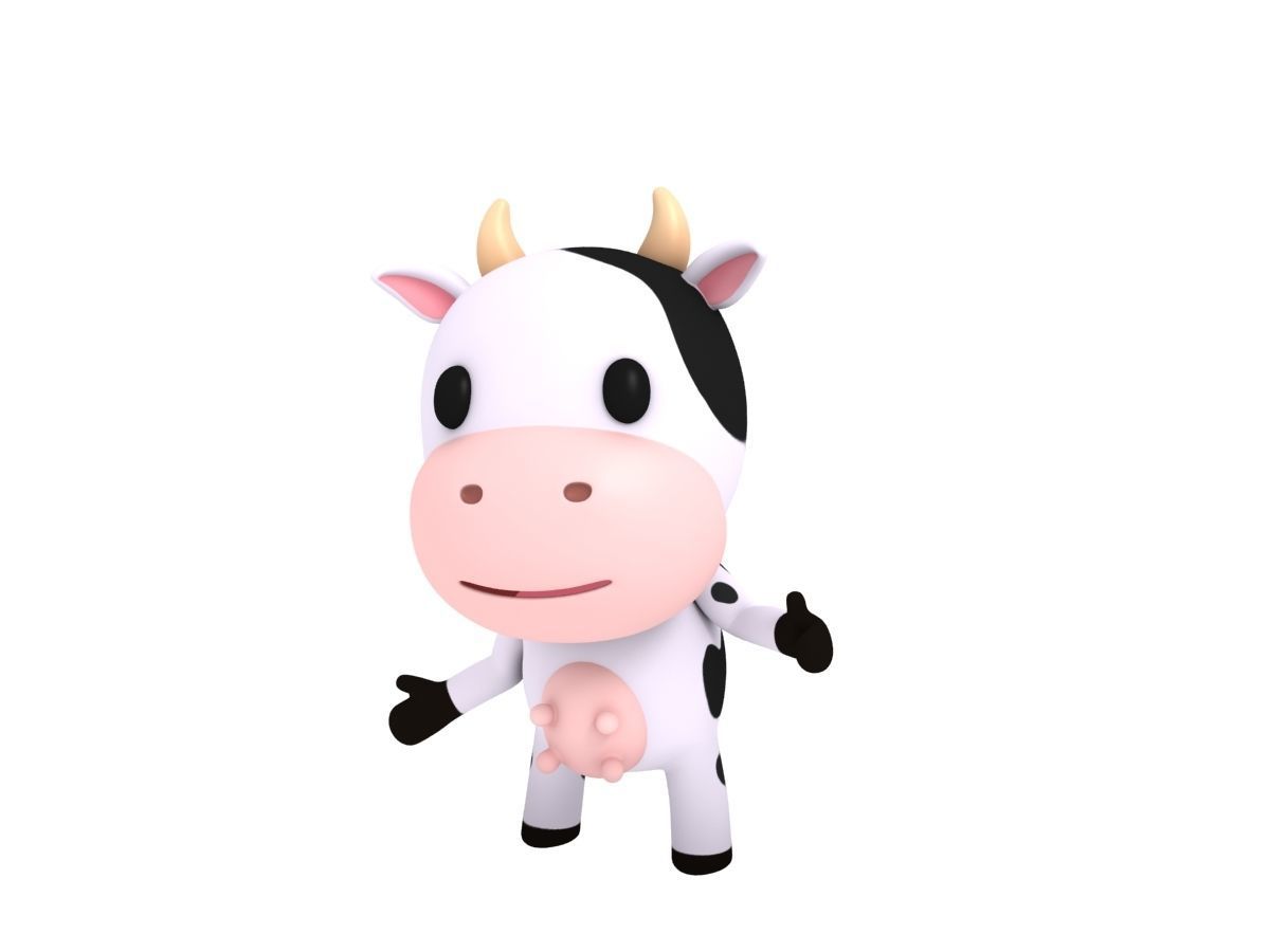 Rigged Cow 3D model_1