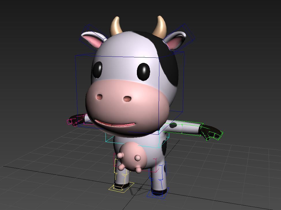 Rigged Cow 3D model_12