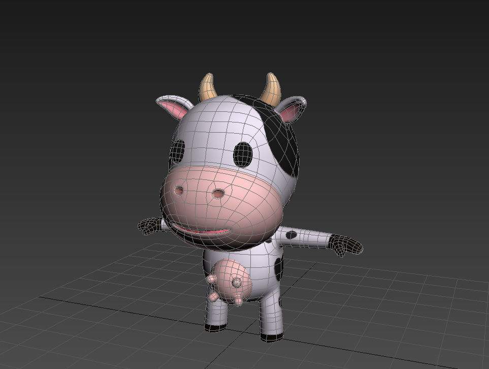 Rigged Cow 3D model_13