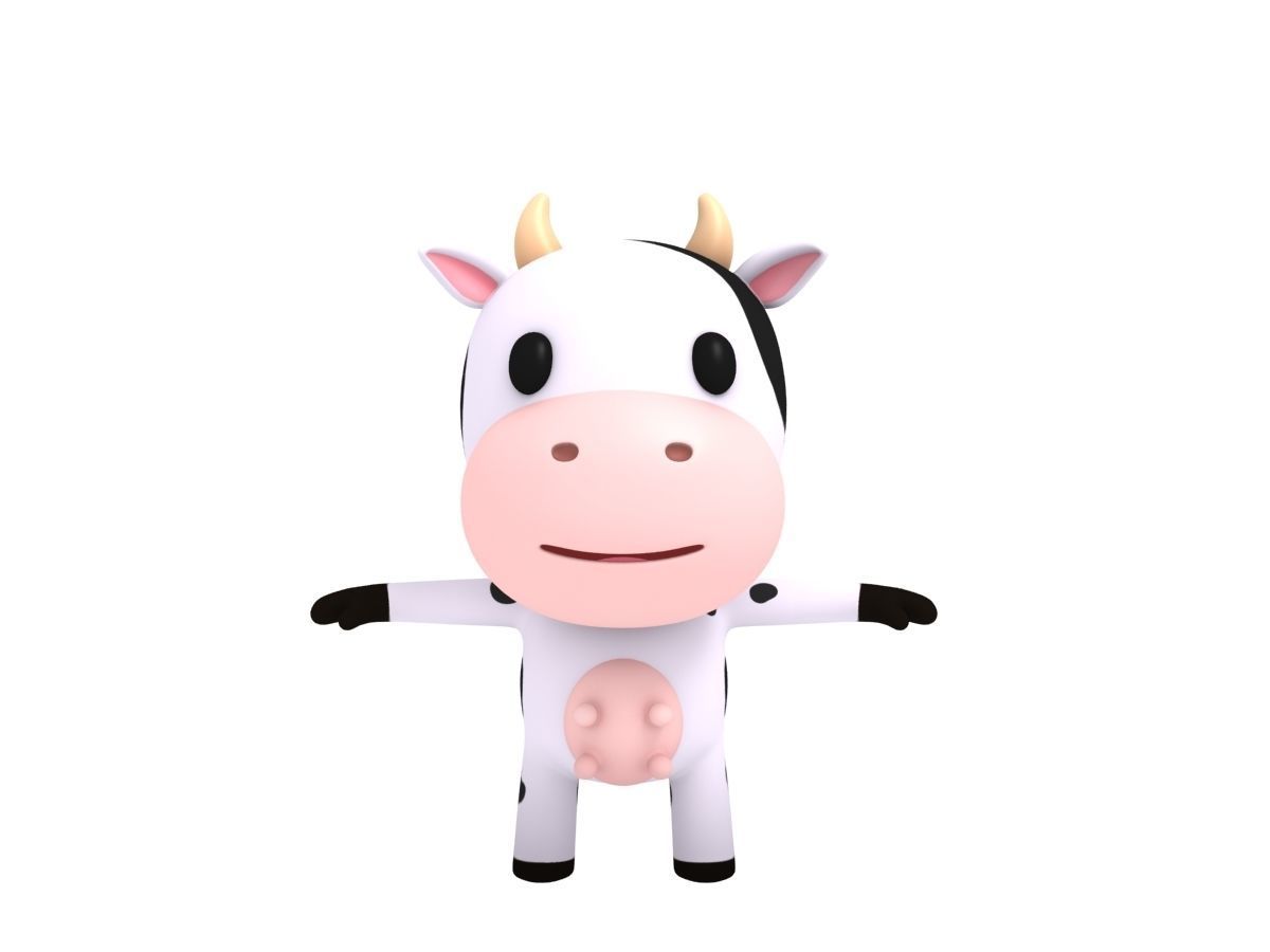 Rigged Cow 3D model_5
