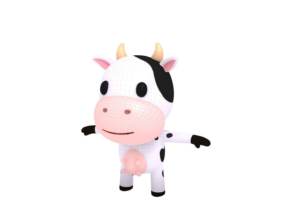 Rigged Cow 3D model_11