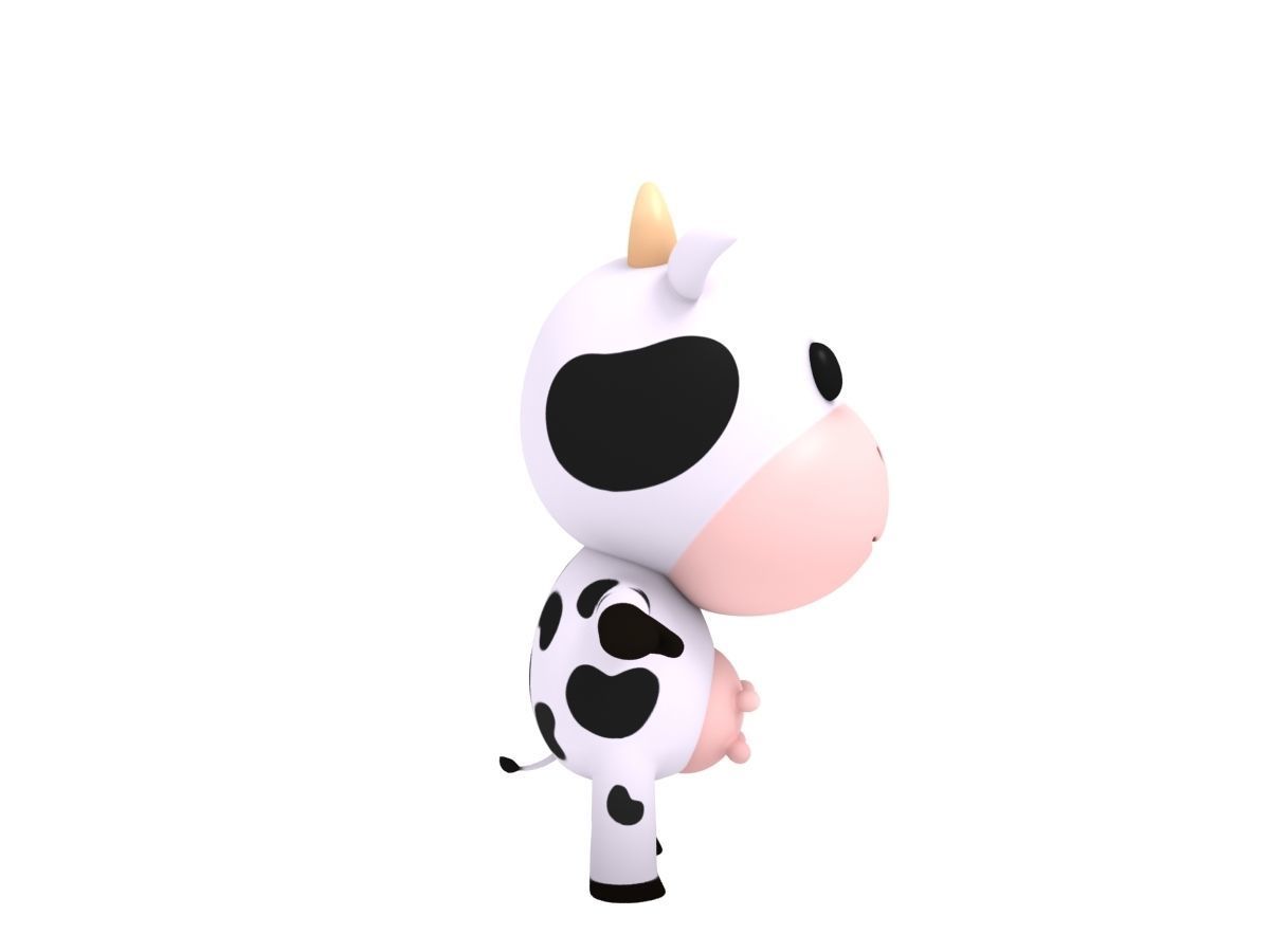 Rigged Cow 3D model_7