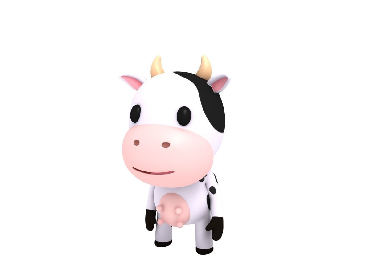 Rigged Cow 3D model_3