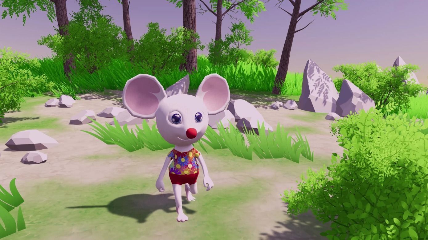 Disco Mouse Low-poly 3D model_12