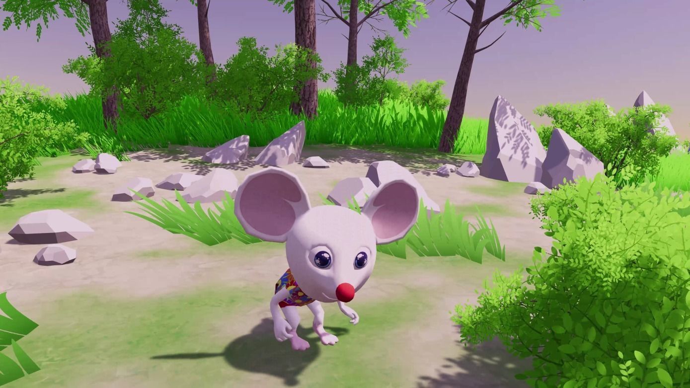 Disco Mouse Low-poly 3D model_6