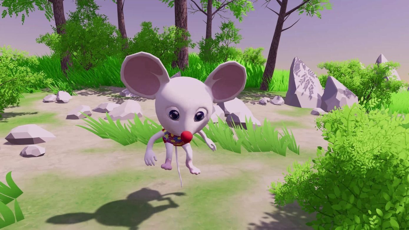 Disco Mouse Low-poly 3D model_8