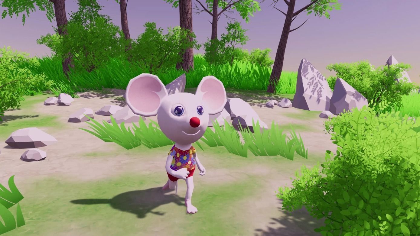 Disco Mouse Low-poly 3D model_24