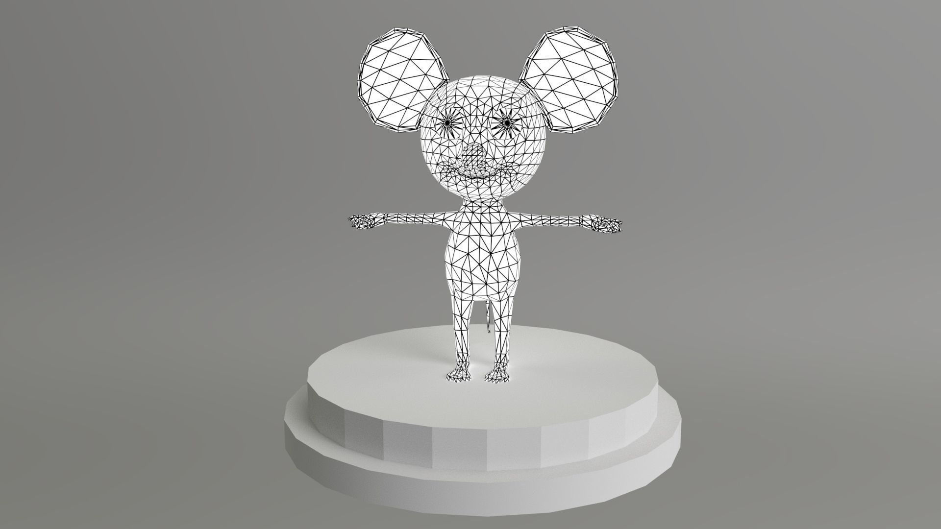 Disco Mouse Low-poly 3D model_11
