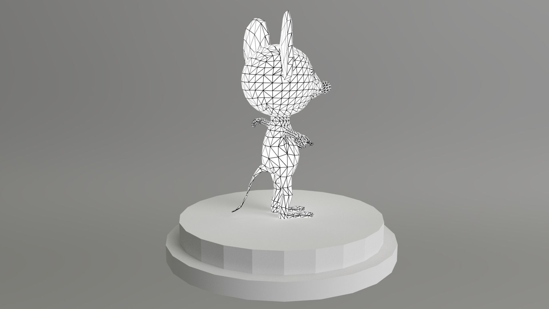 Disco Mouse Low-poly 3D model_13