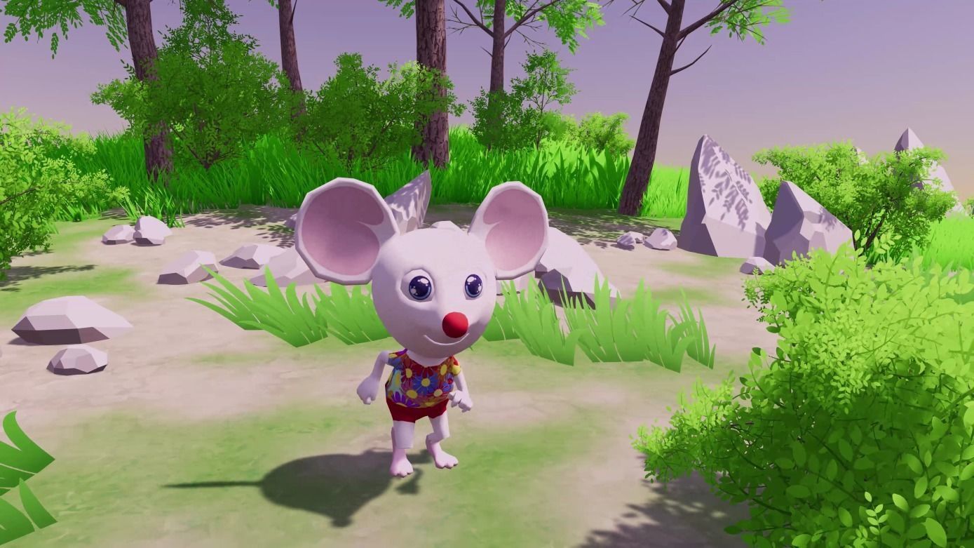 Disco Mouse Low-poly 3D model_19