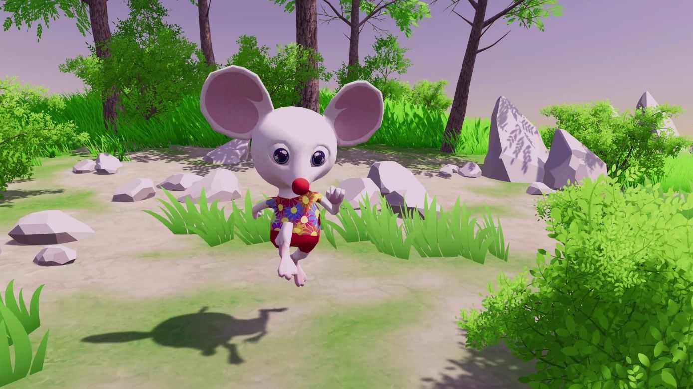 Disco Mouse Low-poly 3D model_16