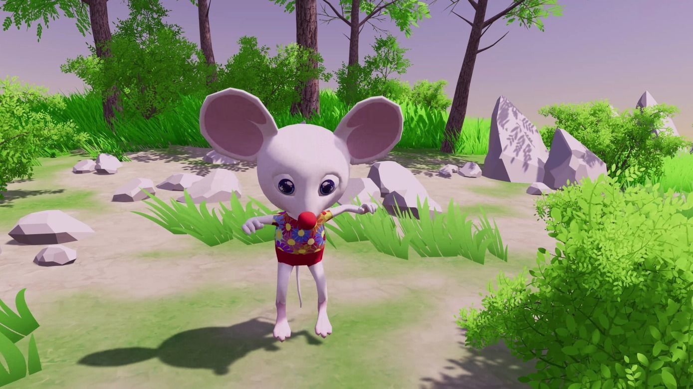 Disco Mouse Low-poly 3D model_22