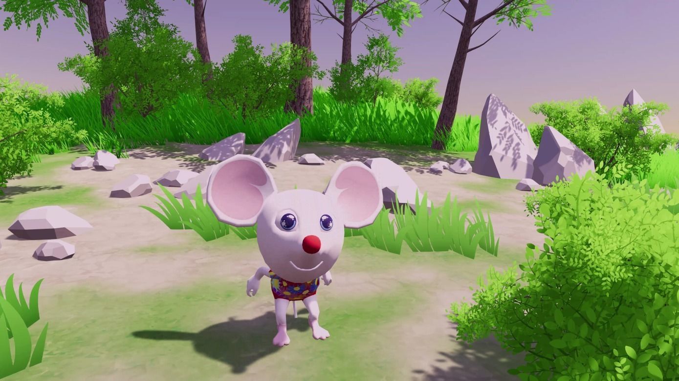 Disco Mouse Low-poly 3D model_17