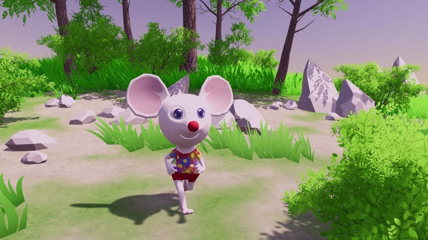 Disco Mouse Low-poly 3D model_23