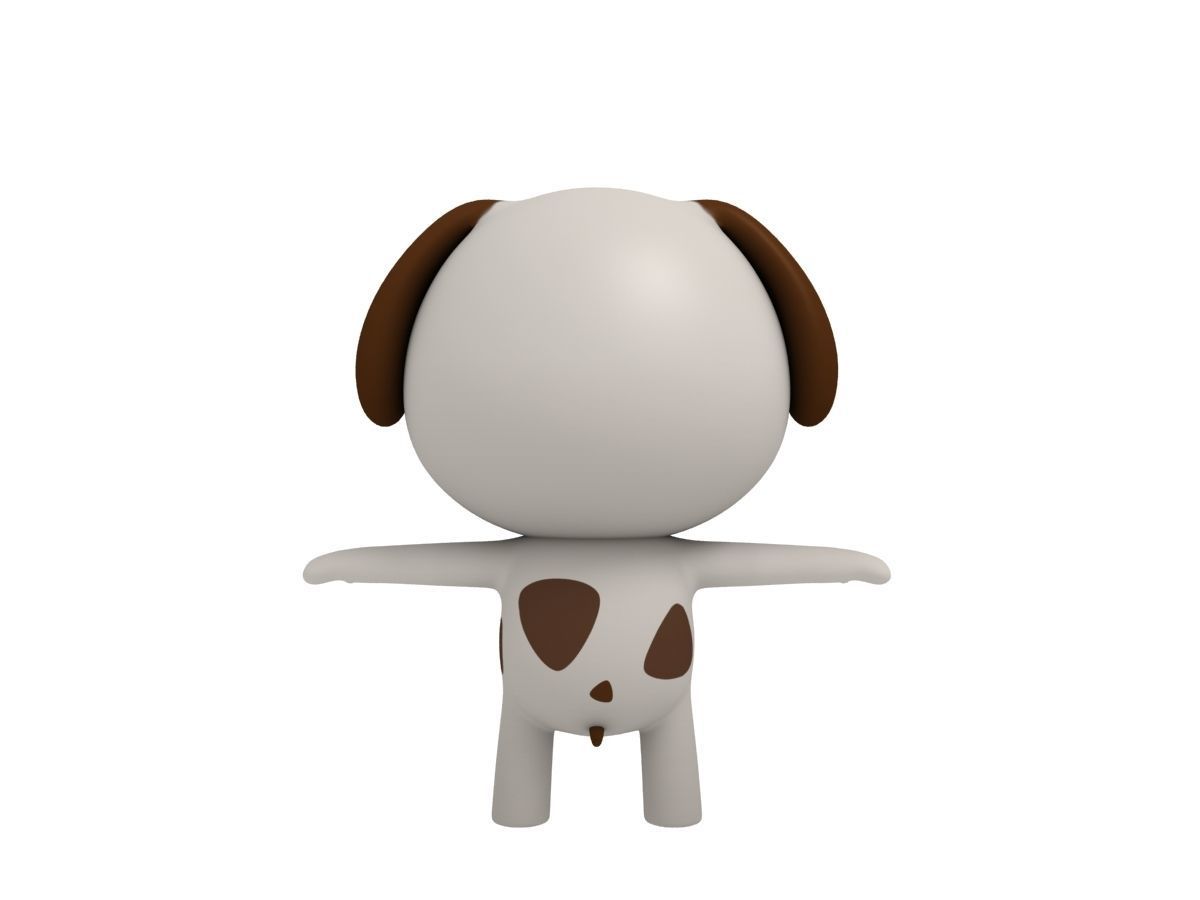 Rigged Dog 3D model_8